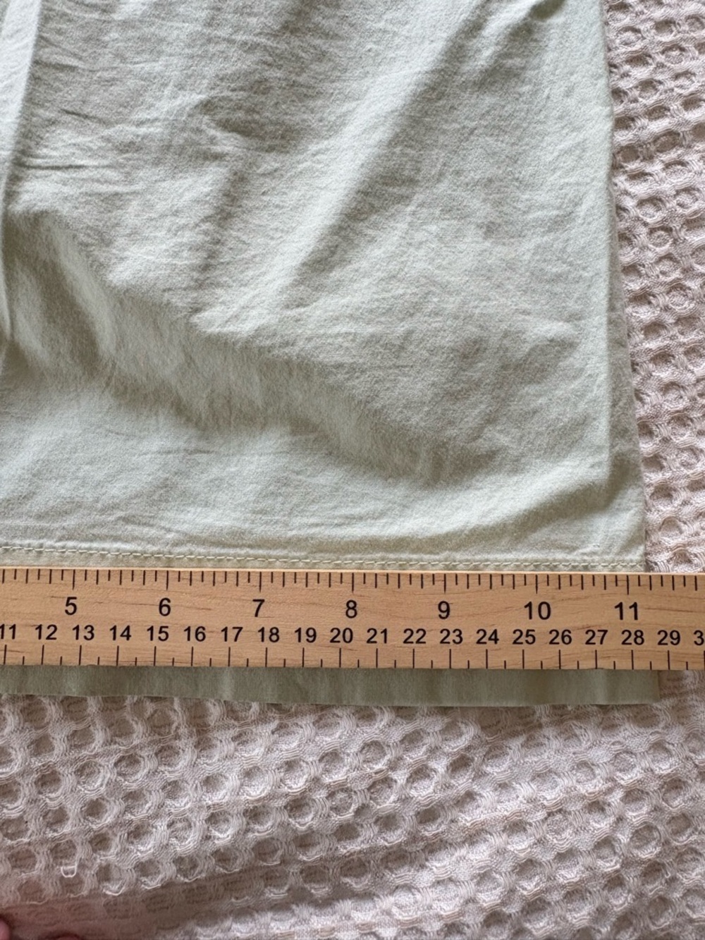 Anthropologie Elevenses Sea Foam Green Wide-Leg Cropped Pants Low Rise Y2K Sz 10 - Picture 9 of 13
